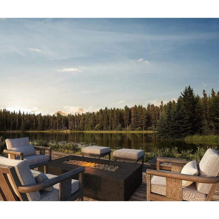 Firegear Sanctuary 1 | 56" Arctic Rectangular Stainless Steel Fire Table with All Weather Electronic Ignition System