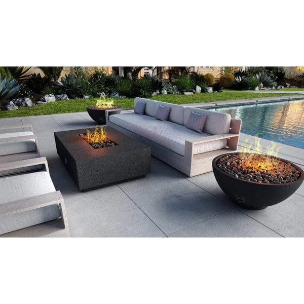 Firegear Sanctuary 1 | 56" Rectangular Stainless Steel Natural Gas Fire Table with Match Throw Ignition System