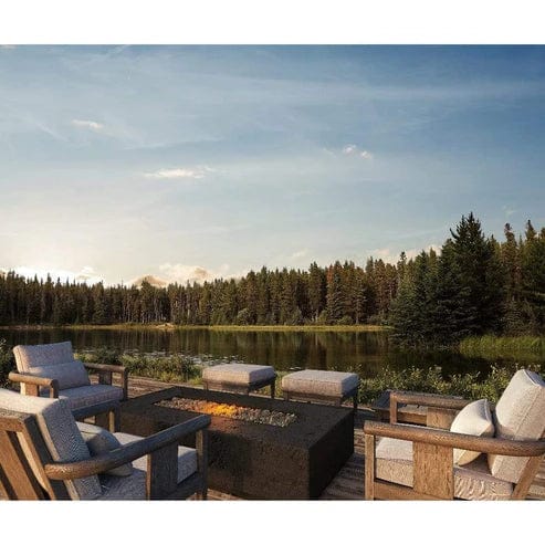 Firegear Sanctuary 76 | 76" Rectangular Stainless Steel Natural Gas Fire Table with Match Throw Ignition System