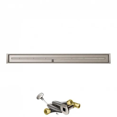 Firegear Linear Stainless Steel Fire Pit T Burner System with Drop-In Pan and Match Throw Ignition System