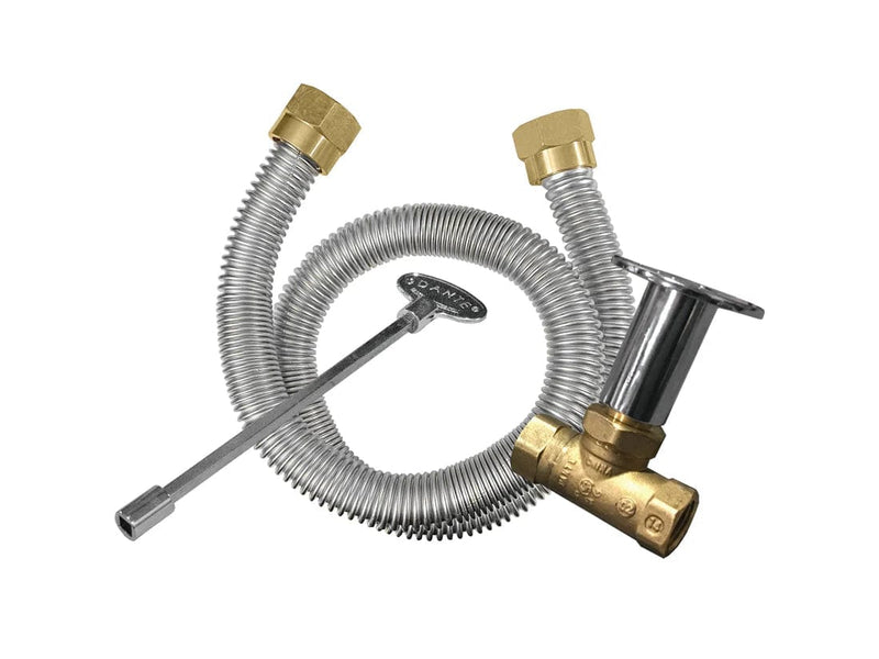 Firegear Linear Stainless Steel Fire Pit H Burner System with Flat Pan and Match Throw Ignition System