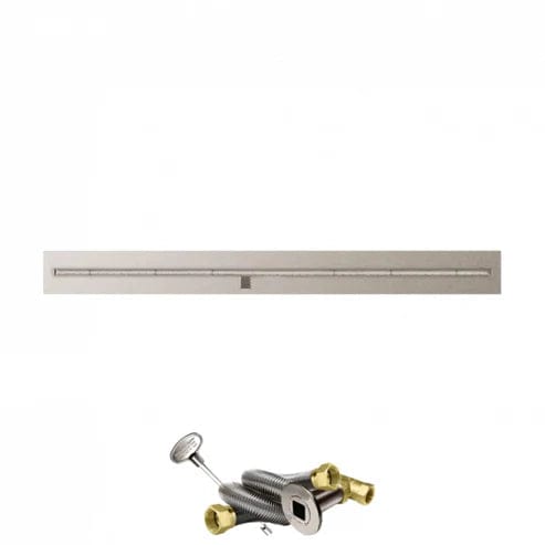 Firegear Linear Stainless Steel Fire Pit T Burner System with Flat Pan and Match Throw Ignition System