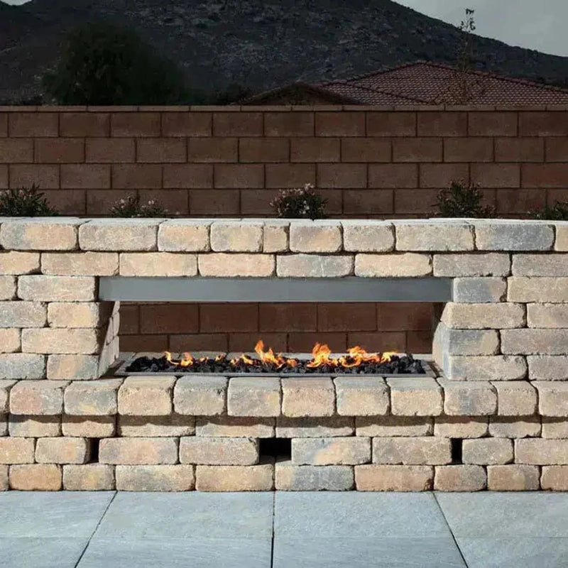Firegear Kalea Bay LED 36" Linear Stainless Steel Vent Free Outdoor Fireplace