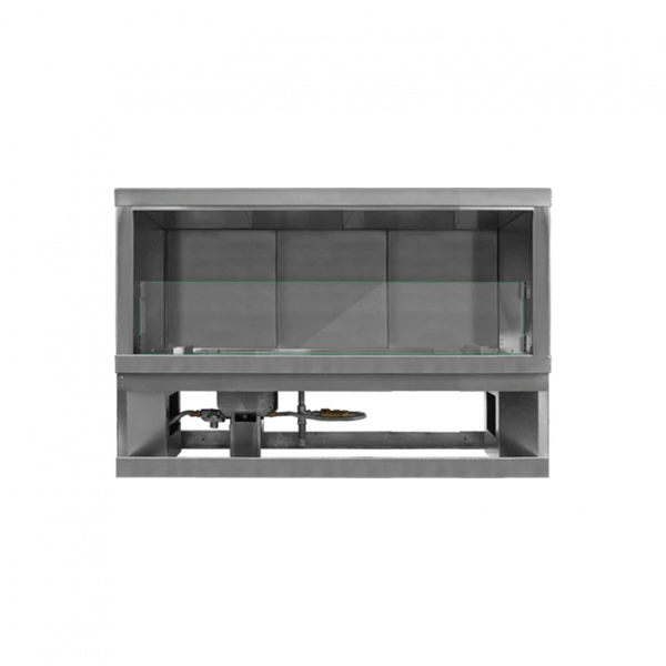 Firegear Kalea Bay Non-LED 48" Linear Stainless Steel Vent Free Outdoor Fireplace