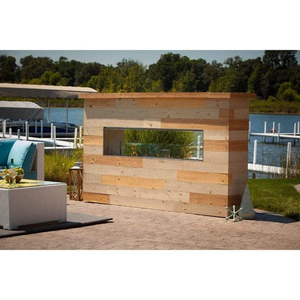 Firegear Kalea Bay Non-LED 48" Linear Stainless Steel Vent Free Outdoor Fireplace