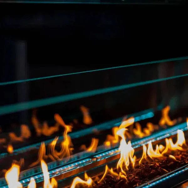Firegear Kalea Bay Non-LED 48" Linear Stainless Steel Vent Free Outdoor Fireplace