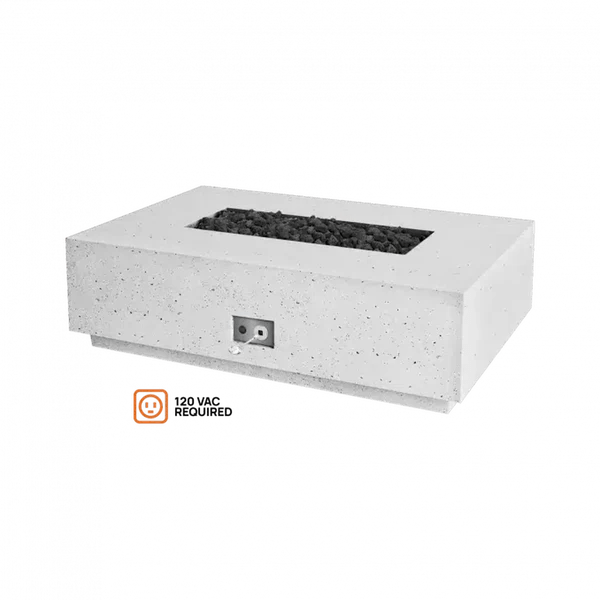 Firegear Sanctuary 1 | 56" Arctic Rectangular Stainless Steel Fire Table with All Weather Electronic Ignition System