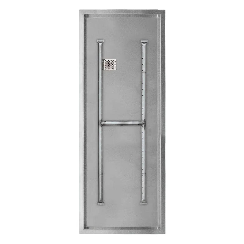 Firegear Stainless Steel Linear Drop-In Pan H Burner Gas Fire Pit Kit with AWS Electronic Ignition System