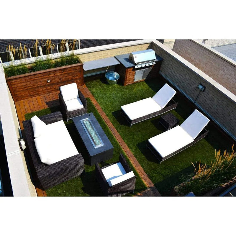 Firegear Stainless Steel Linear Drop-In Pan H Burner Fire Pit Kit with Match Throw Ignition System