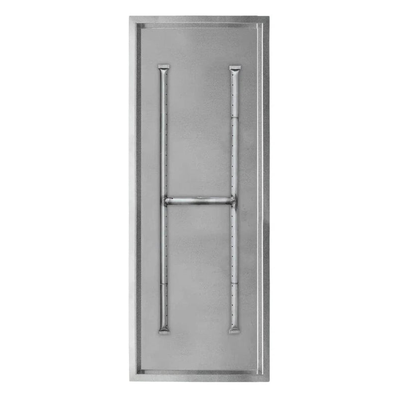 Firegear Stainless Steel Linear Drop-In Pan H Burner Fire Pit Kit with Match Throw Ignition System