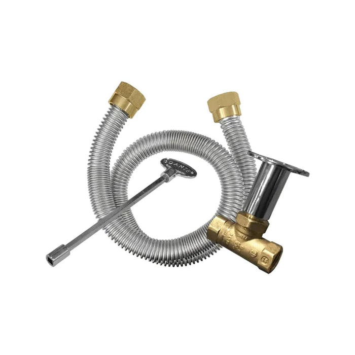 Firegear Stainless Steel Linear Drop-In Pan T Burner Fire Pit Kit with Match Throw Ignition System