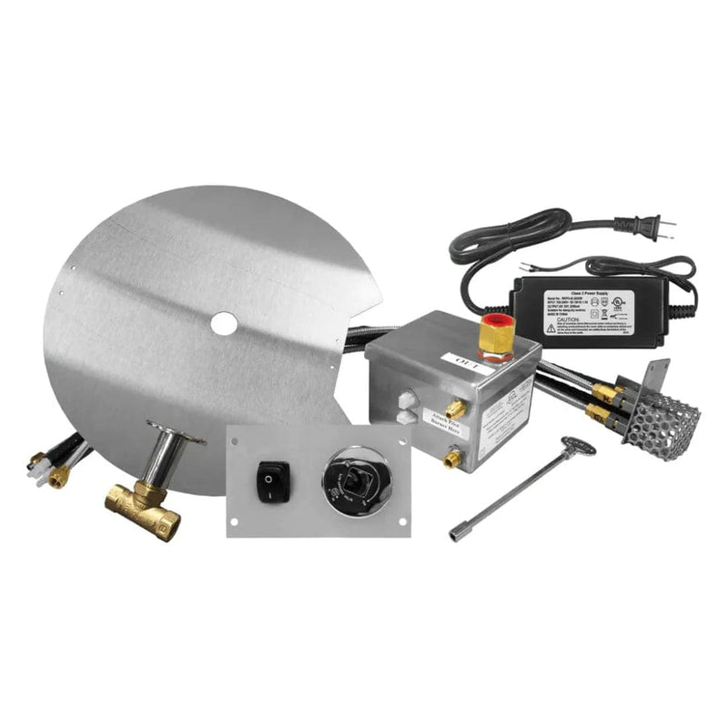 Firegear Stainless Steel Linear Flat Pan H Burner Gas Fire Pit Kit with AWS Electronic Ignition System