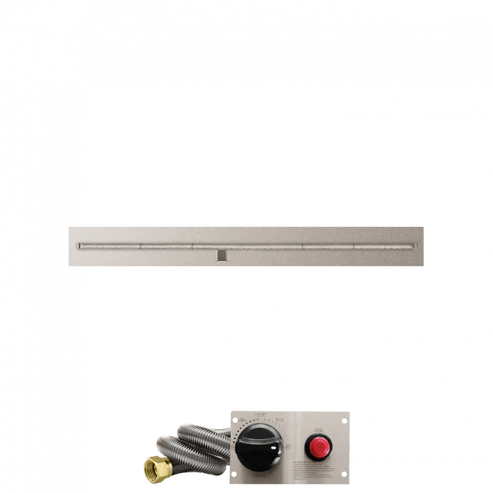 Firegear Stainless Steel Linear Flat Pan T Burner Gas Fire Pit Kit with TPSI Ignition System