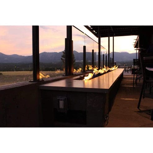 Firegear Stainless Steel Linear Flat Pan T Burner Gas Fire Pit Kit with TPSI Ignition System