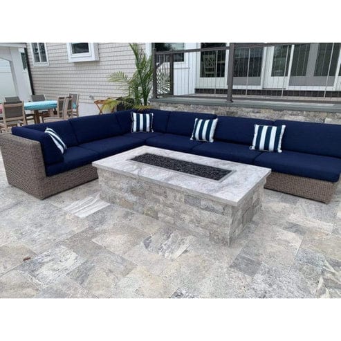 Firegear Stainless Steel Linear Flat Pan T Burner Gas Fire Pit Kit with TPSI Ignition System