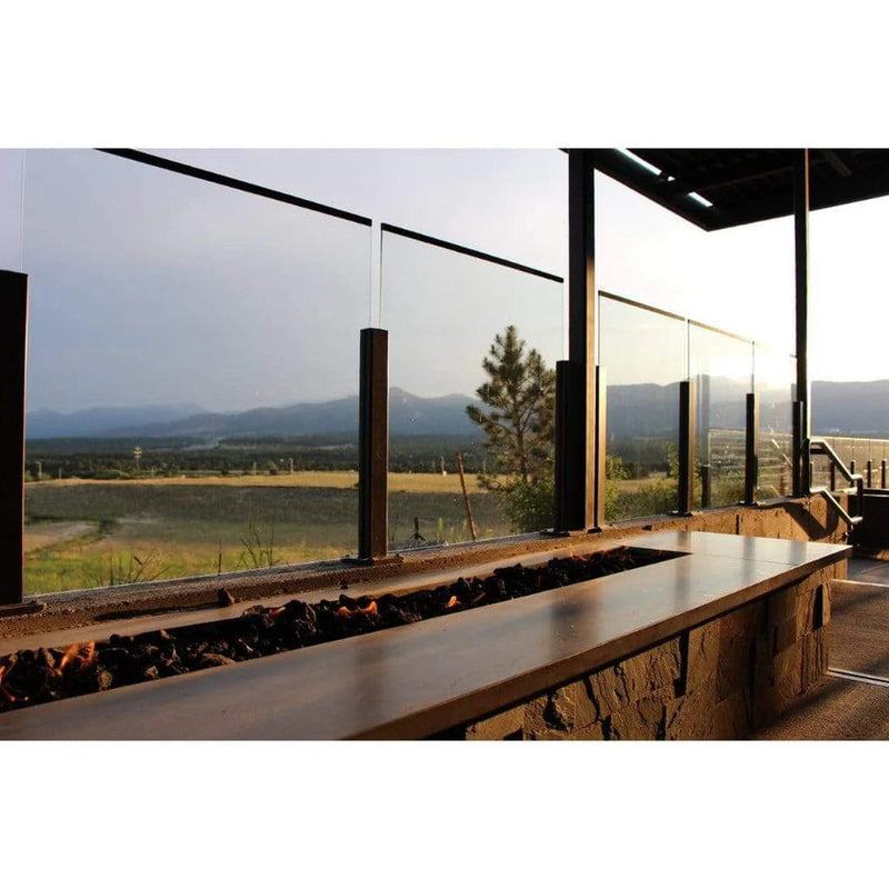 Firegear Stainless Steel Linear Flat Pan T Burner Fire Pit Kit with Match Throw Ignition System