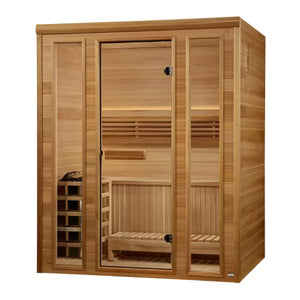 Golden Designs Traditional Steam Sauna – Pacific Premium Clear Cedar | GDI-7030-01 / Andermatt | 3 Person