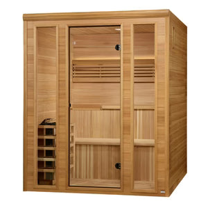 Golden Designs Engelberg Edition Traditional Steam Sauna – Pacific Premium Clear Cedar | GDI-7060-01 Engelberg | 6 Person
