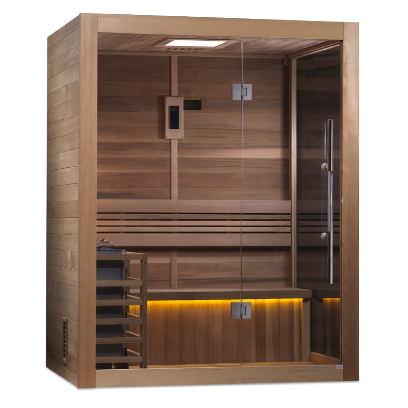 Golden Designs Forssa Traditional Sauna – Canadian Red Cedar Interior | GDI-7203-01 / Forssa | 3-4 Person