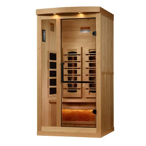 Golden Designs Full Spectrum Infrared Sauna with Himalayan Salt Bar | GDI-8010-03 | 1 Person
