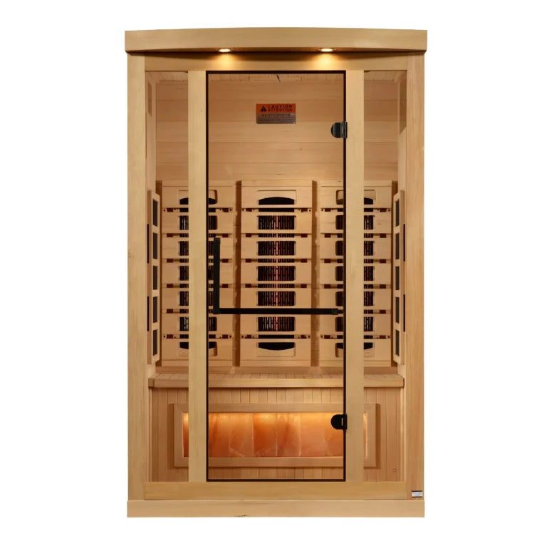 Golden Designs Full Spectrum Infrared Sauna with Himalayan Salt Bar | GDI-8020-03 | 2 Persons