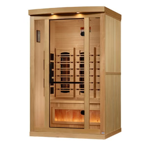 Golden Designs Full Spectrum Infrared Sauna with Himalayan Salt Bar | GDI-8020-03 | 2 Persons