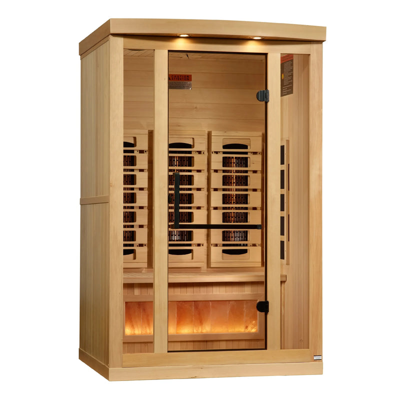 Golden Designs Full Spectrum Infrared Sauna with Himalayan Salt Bar | GDI-8020-03 | 2 Persons