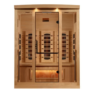 Golden Designs Full Spectrum Infrared Sauna with Himalayan Salt Bar | GDI-8030-03 | 3 Persons