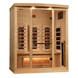 Golden Designs Full Spectrum Infrared Sauna with Himalayan Salt Bar | GDI-8030-03 | 3 Persons