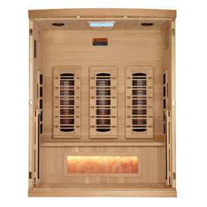 Golden Designs Full Spectrum Infrared Sauna with Himalayan Salt Bar | GDI-8030-03 | 3 Persons