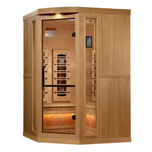Golden Designs Full Spectrum Infrared Sauna with Himalayan Salt Bar | GDI-8035-03 | 3 Persons