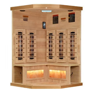 Golden Designs Full Spectrum Infrared Sauna with Himalayan Salt Bar | GDI-8035-03 | 3 Persons