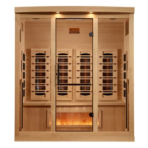 Golden Designs Full Spectrum Infrared Sauna with Himalayan Salt Bar | GDI-8040-03 | 4 Persons