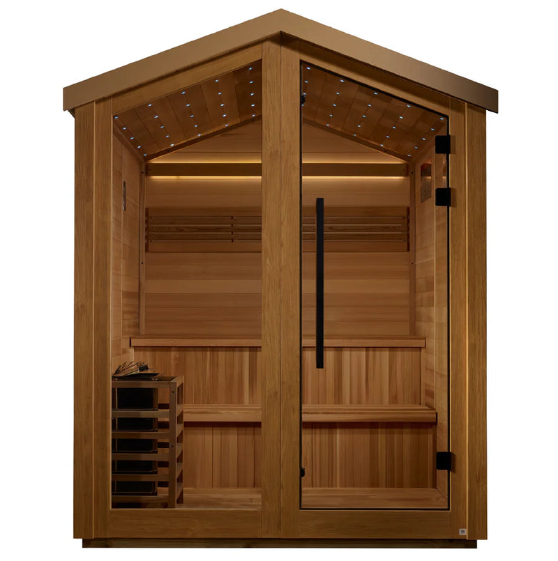 Golden Designs Kaarina Outdoor Traditional Sauna – Canadian Red Cedar Interior | GDI-8506-01 / Kaarina | 6 Person
