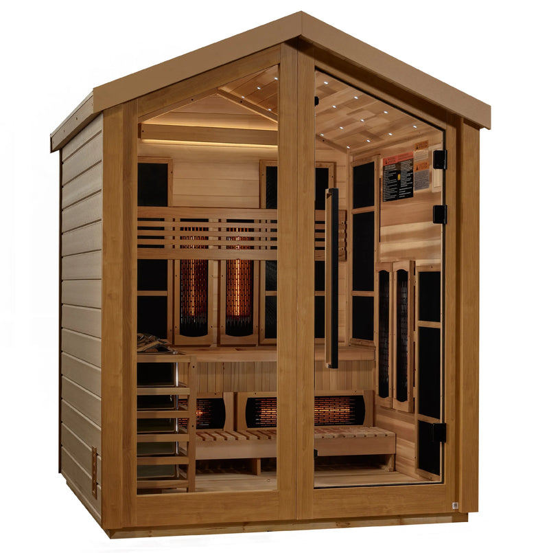 Golden Designs Loviisa Outdoor Hybrid Sauna – Canadian Red Cedar Interior | GDI-8523-01 Loviisa | 3 Persons