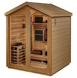Golden Designs Loviisa Outdoor Hybrid Sauna – Canadian Red Cedar Interior | GDI-8523-01 Loviisa | 3 Persons