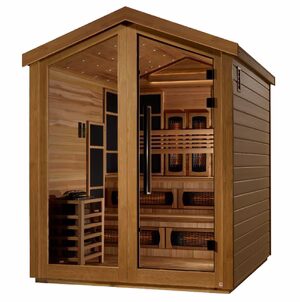 Golden Designs Kaskinen Outdoor Hybrid Sauna – Canadian Red Cedar Interior | GDI-8526-01 Kaskinen | 6 Person