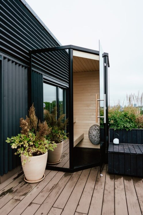 Haljas Hele Glass Mini Outdoor Sauna | 3 Persons