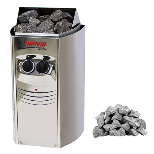 Harvia Vega BC19 Pkg Vega Series 1.9kW Sauna Heater Package, Built-In Controls