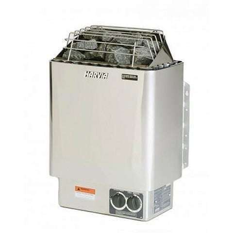 Harvia KIP80B Stainless Steel Sauna Heater with Built-In Time and Temperature Controls