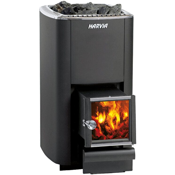 Harvia Wood Sauna Stove w/ Exterior Feed
