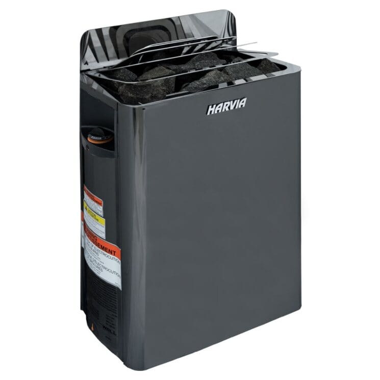 Harvia The Wall Black Stainless Steel Sauna Heater