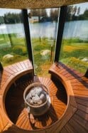 Haljas Hele Glass Single Luxury Outdoor Sauna | 7 Persons