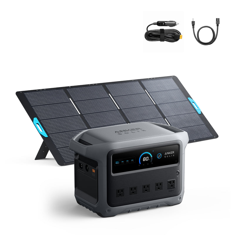 Anker SOLIX C1000 Gen2 Portable Power Station Solar Generator (2000W | 1024Wh) with 1x 400W Solar Panel