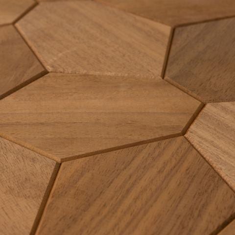 EmotionWood Hexagon Decorative Sauna Wall Panel | Thermo-Abachi | 16.14"x16.14"