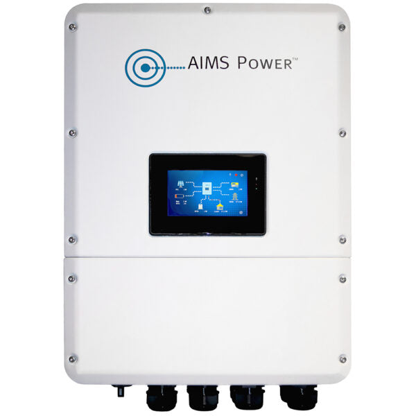 Aims Power Solar Kit Hybrid Pure Sine Inverter Charger, Battery Bank & Solar Panels 9.6 kW Inverter Output | 28,800 Watt Hour Battery Bank | 9900 Watt Solar Panels