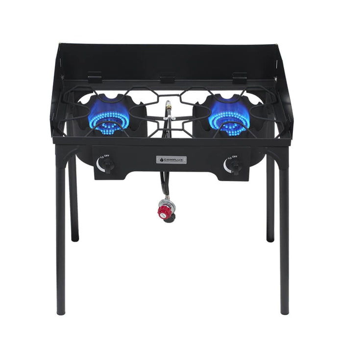 Camplux 260,000 BTU High Pressure Double Propane Burner - Heavy Duty Cookware
