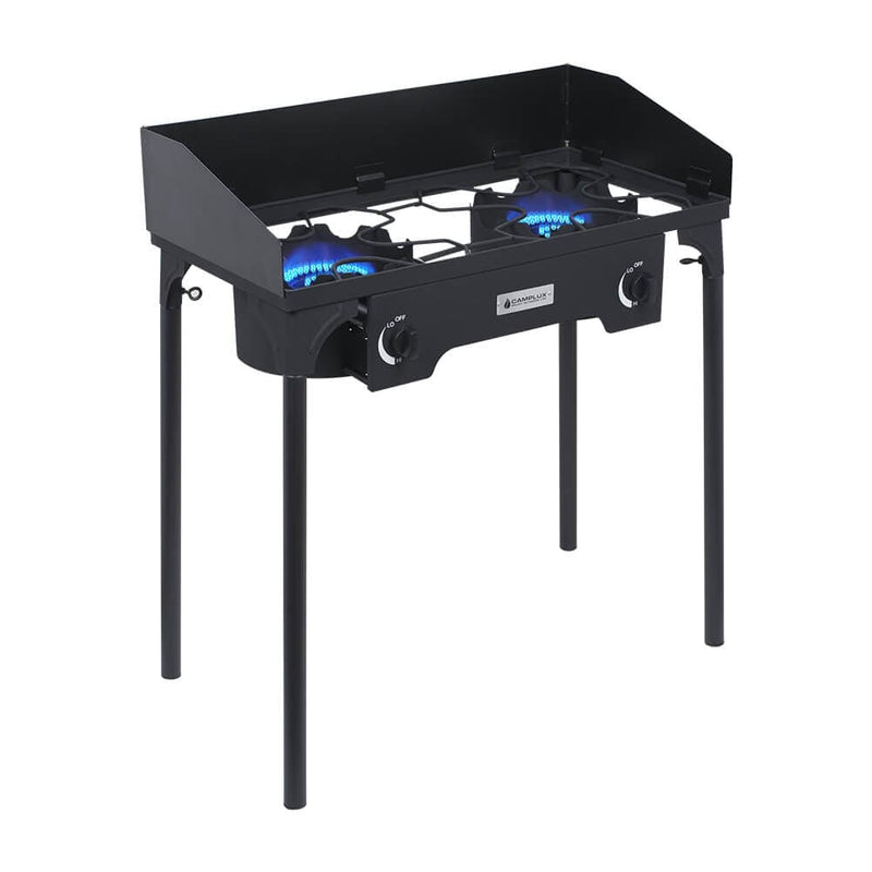 Camplux 260,000 BTU High Pressure Double Propane Burner - Heavy Duty Cookware