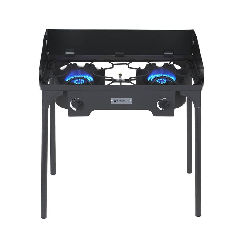 Camplux 260,000 BTU High Pressure Double Propane Burner - Heavy Duty Cookware