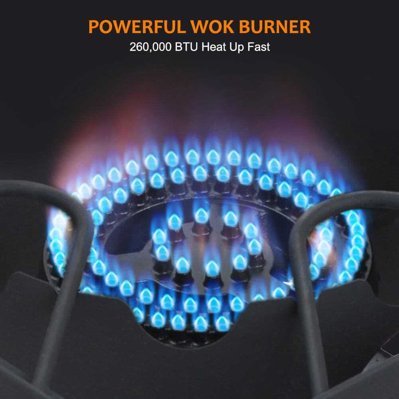 Camplux 260,000 BTU High Pressure Double Propane Burner - Heavy Duty Cookware